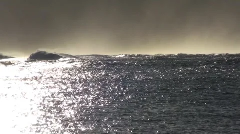 Sunset waves Stock Footage 1096971