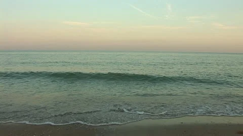 Sunset waves Stock Footage 11956275