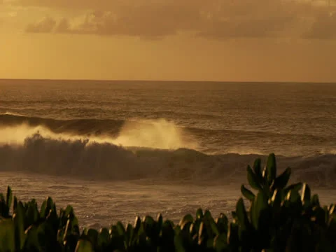 Sunset waves Stock Footage 25825822