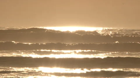 Sunset Waves Stock Footage 69067490