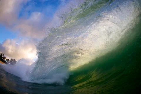 Sunset Waves Stock Photos