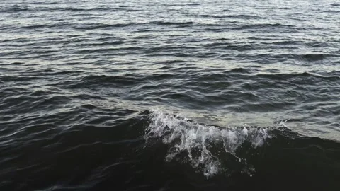 Sunset Waves: Tranquil Ocean at Dusk Stock Footage 293600924