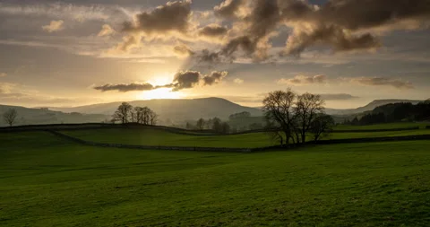 Sunset in Wensleydale Stock Footage 273073583