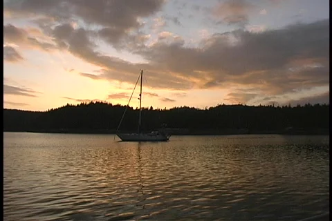 Sunset on the West Coast Stock Footage 80535