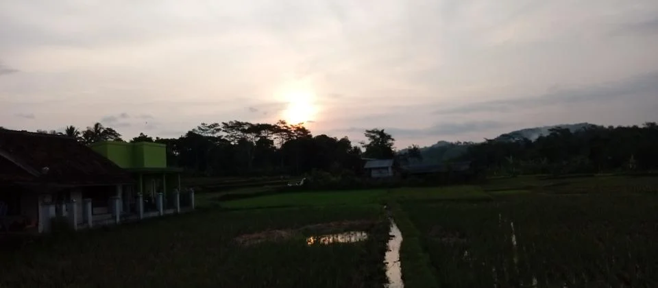Sunset in west java 스톡 사진