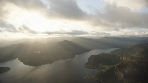 Sunset in west Norway Stock Footage 94282600