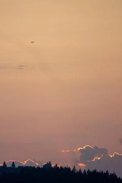 A sunset in western Washington Stock Photos