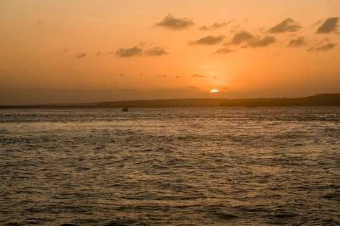 Sunset on the whater Stock Photos