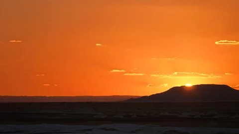 Sunset in the White Desert Stock Photos