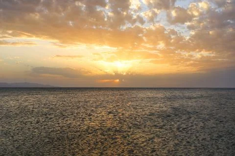 Sunset with a wide angle Stock Photos