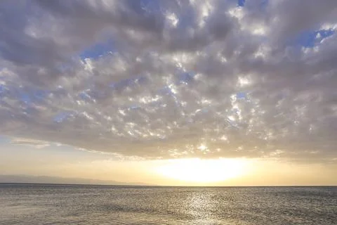 Sunset with a wide angle Stock Photos