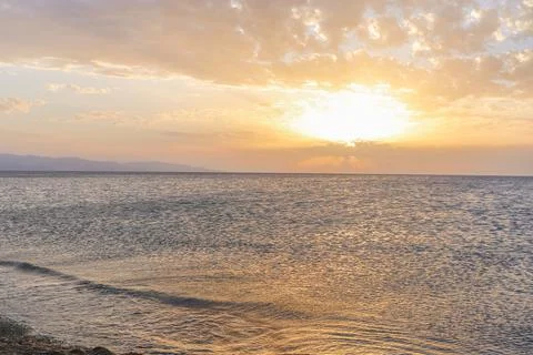Sunset with a wide angle Stock Photos