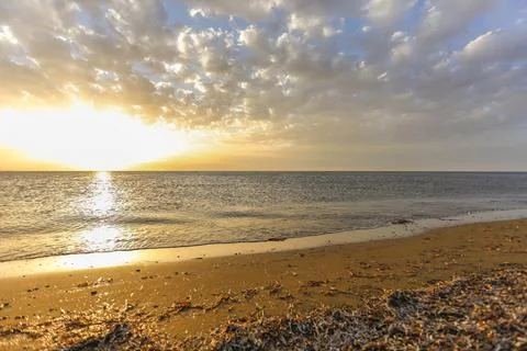 Sunset with a wide angle Stock Photos