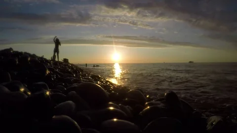 Sunset wide timelapse Stock Footage 92516471