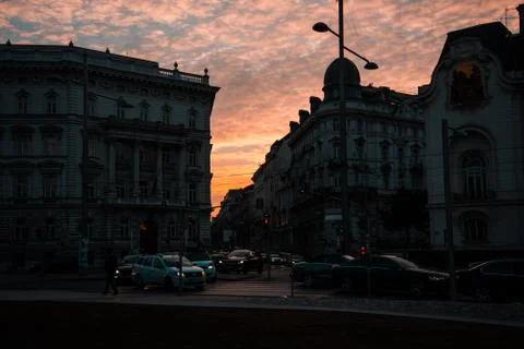 Sunset in Wien 4 Stock Photos