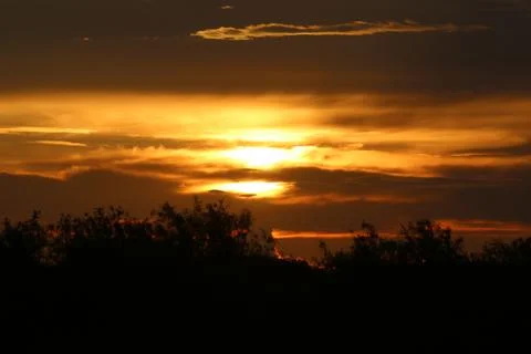 The Sunset in the wilderness Stock Photos