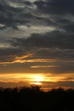 The Sunset in the wilderness Stock Photos