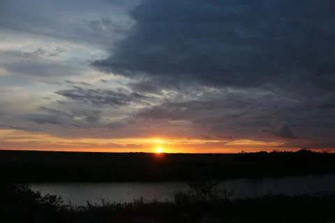 The Sunset in the wilderness Stock Photos