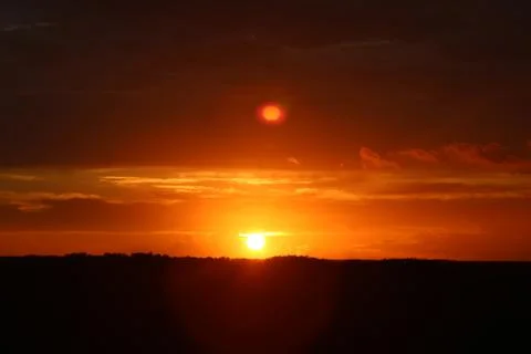 The Sunset in the wilderness Stock Photos