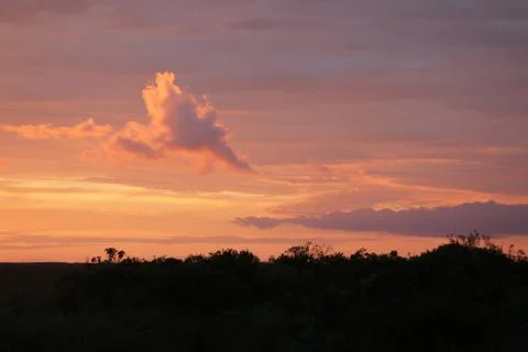 The Sunset in the wilderness Stock Photos