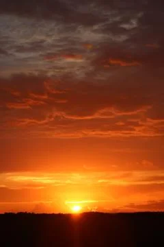 The Sunset in the wilderness Stock Photos