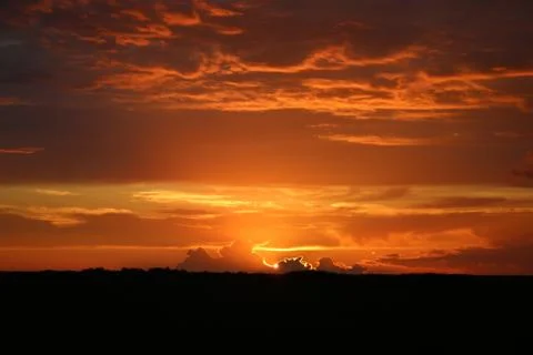 The Sunset in the wilderness Foto stock