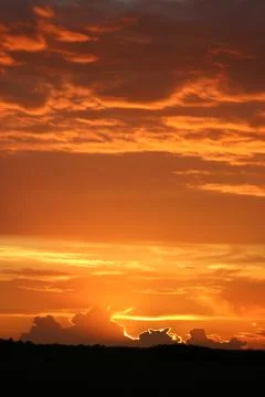 The Sunset in the wilderness Stock Photos