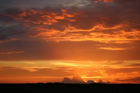 The Sunset in the wilderness Stock Photos