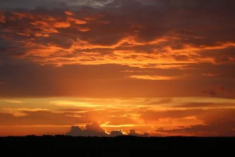 The Sunset in the wilderness Stock Photos