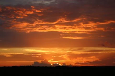 The Sunset in the wilderness Stock Photos