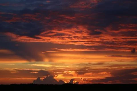 The Sunset in the wilderness Stock Photos