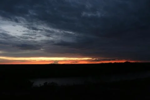 The Sunset in the wilderness Stock Photos