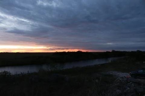 The Sunset in the wilderness Stock Photos
