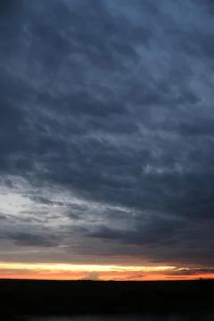 The Sunset in the wilderness Stock Photos