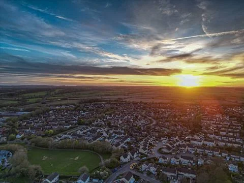 Sunset of Wiltshire Stock Photos