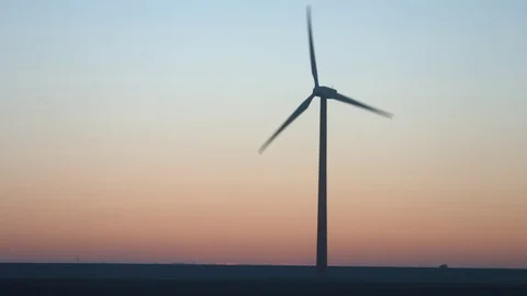 Sunset with windmills Stock Footage 70286281
