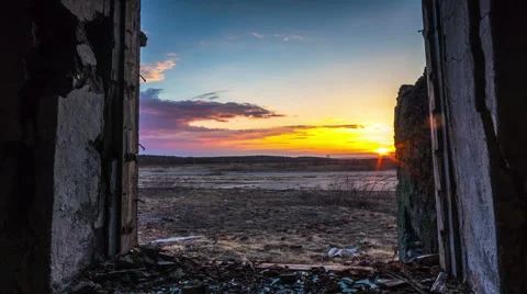 Sunset in the window Stock Footage 50448471