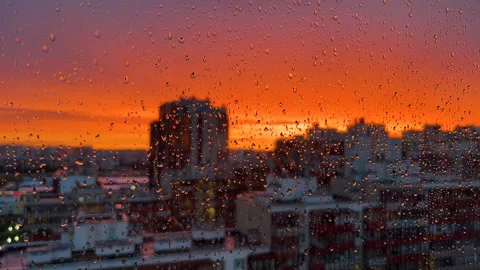 Sunset from the window Stock Footage 205151590