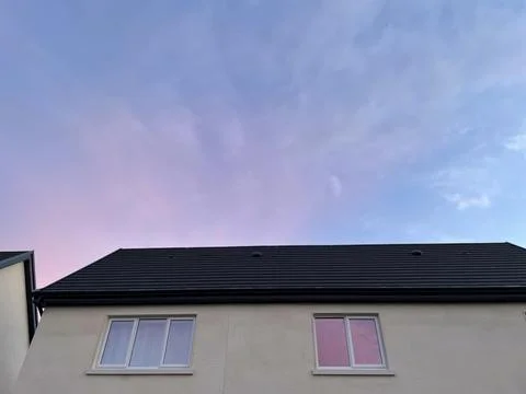 Sunset window Stock Photos