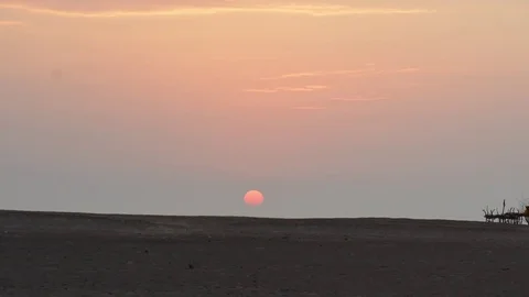 Sunset at windy desert Stock Footage 70164291