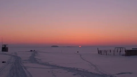 Sunset in winter 스톡 동영상 72728475