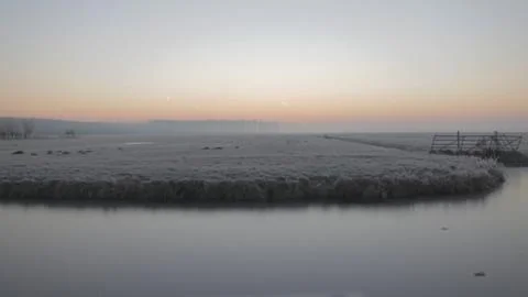 Sunset in winter Foto stock