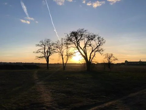 Sunset in Winter Foto stock