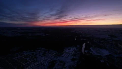 Sunset in winter 写真素材