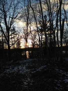 Sunset Winter twenty Stock Photos