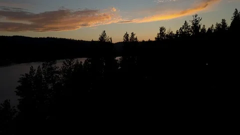 Sunset in the Woods 库存影片 129649420