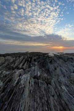Sunset woolacombe   north  devon coast Stock Photos