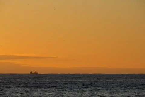 Sunset at work Foto stock