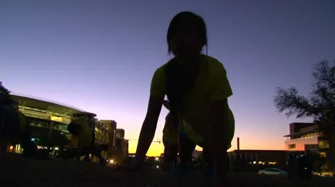 Sunset Workout 動画素材 8981211