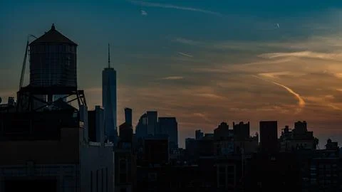 Sunset on the WTC Stock Photos